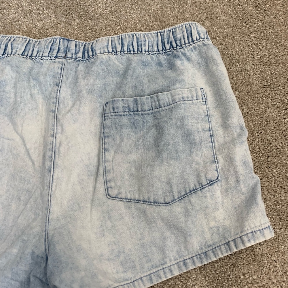 Aerie vintage jean wash pull on tie front shorts - Picture 7 of 7